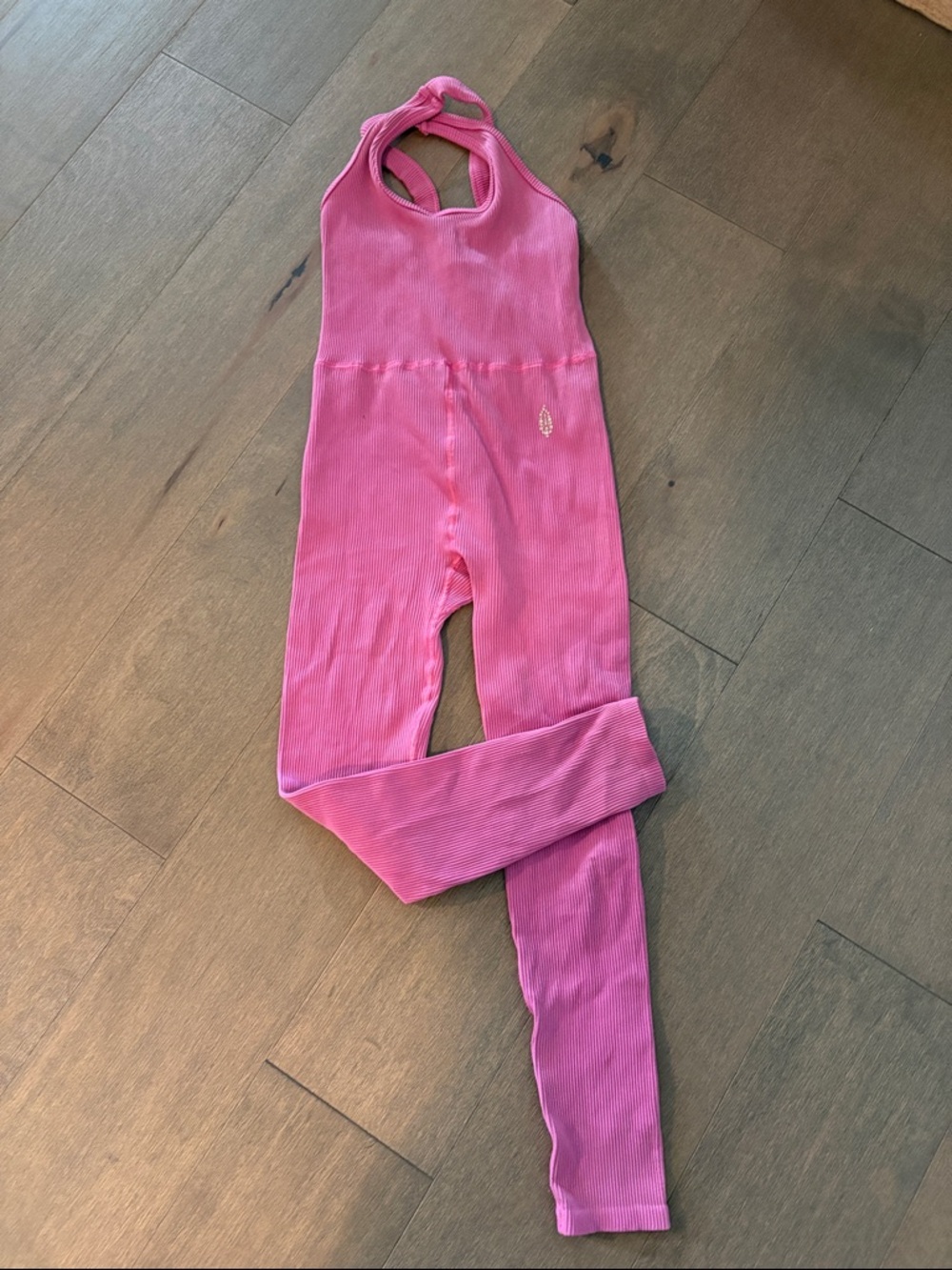 FP Movement Pink Ribbed Jumpsuit